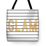 Glam Pinstripe Gold Tote Bag