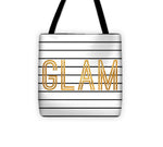 Glam Pinstripe Gold Tote Bag