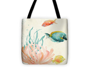 Tropical Teal Coral Medley II Tote Bag