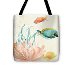 Tropical Teal Coral Medley II Tote Bag