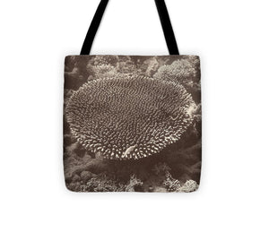 Sepia Barrier Reef Coral II Tote Bag
