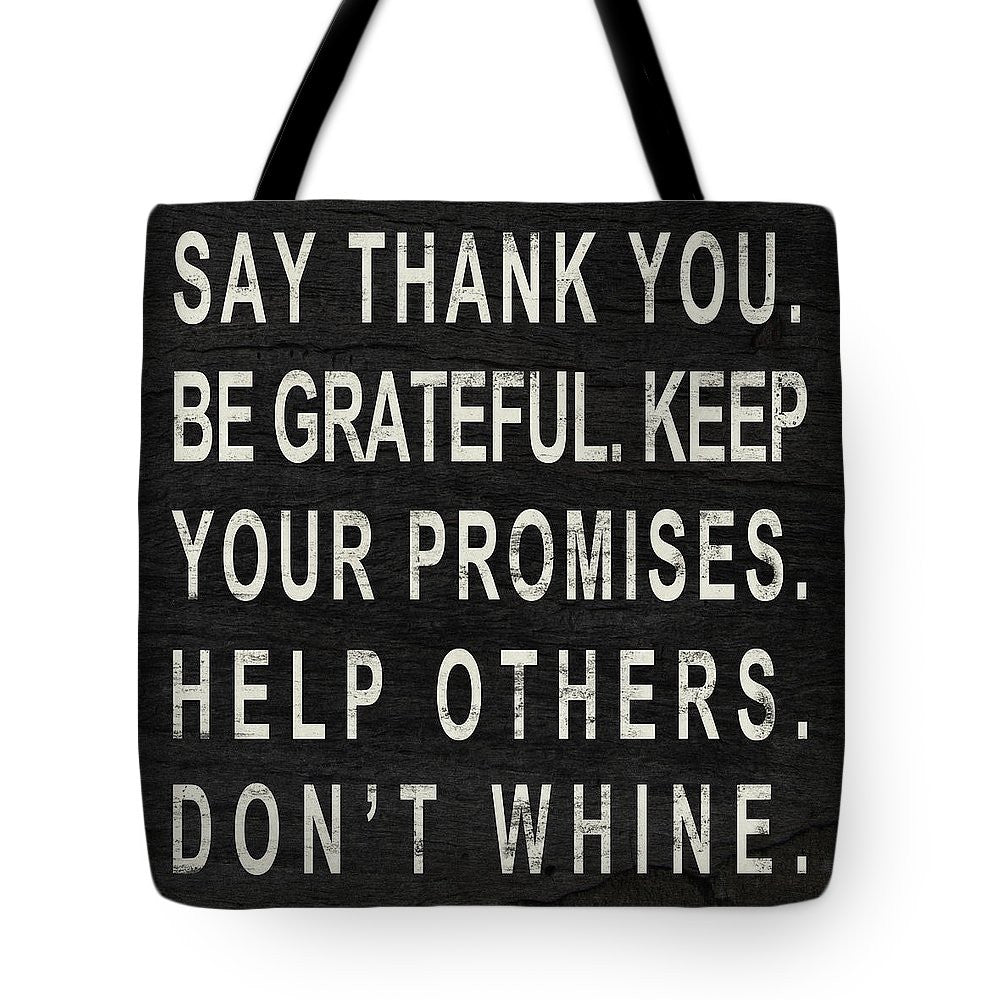 Say Thank You Tote Bag