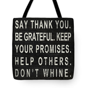 Say Thank You Tote Bag