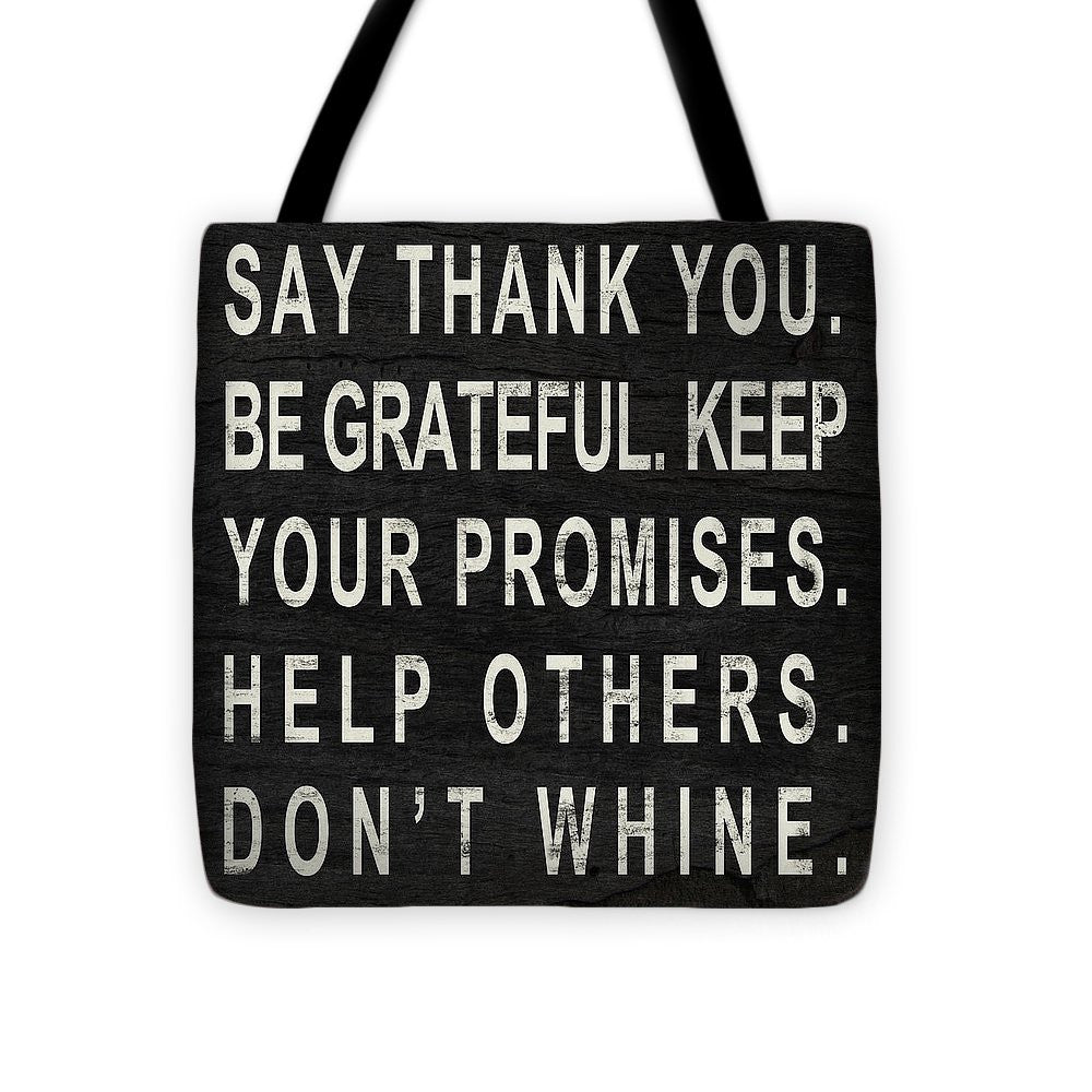 Say Thank You Tote Bag