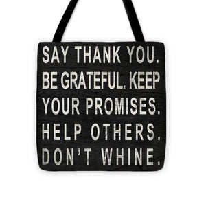 Say Thank You Tote Bag