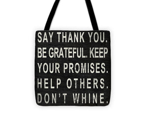 Say Thank You Tote Bag