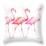 Flamingo Trio I Throw Pillow