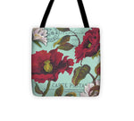 Paris Aqua Flowers I Tote Bag