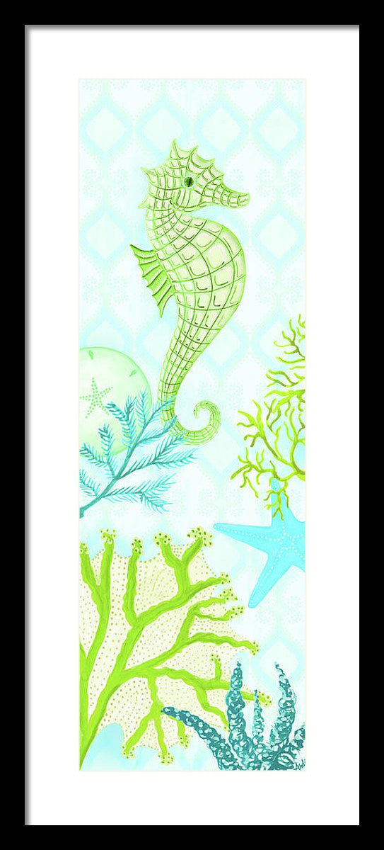 Seahorse Reef Panel I Framed Print by Andi Metz