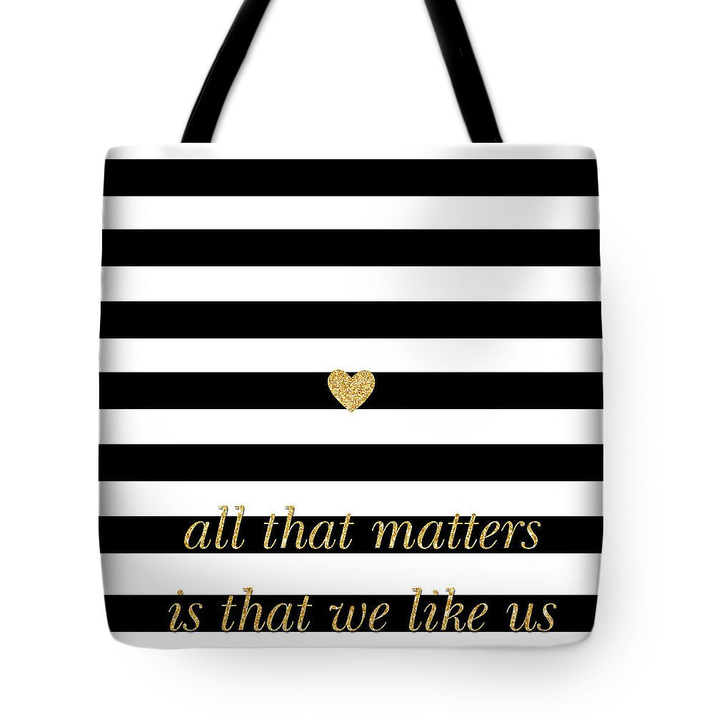 Valentine's Stripe II Tote Bag