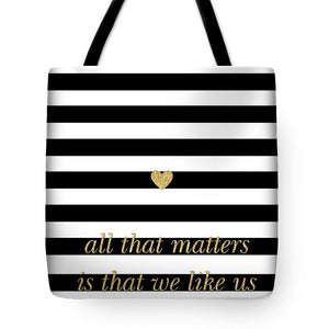 Valentine's Stripe II Tote Bag