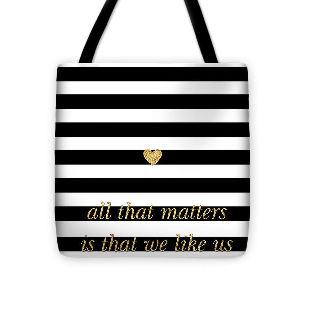 Valentine's Stripe II Tote Bag