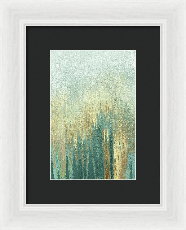 Teal Golden Woods Framed Print by Roberto Gonzalez
